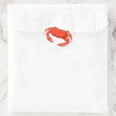 De Oranje krab Ronde Sticker (Tas)