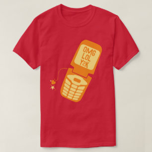De Oranje Telefoon T-Shirt van de Tik van de Tik v