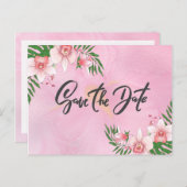 De Orchid Flowers sparen de Datum Briefkaart (Voorkant / Achterkant)