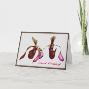 De Orchidee van de Bloem van Kerstmis Feestdagen Kaart