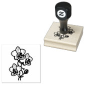 de orchideeën rubberen stempel (Gestempeld)