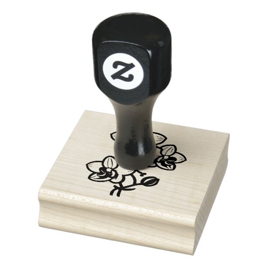 de orchideeën rubberen stempel (Stempel)
