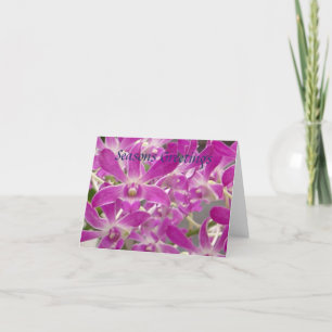De Orchideeën van de Groeten van seizoenen Feestdagen Kaart