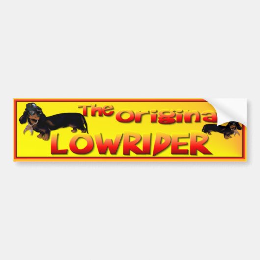 De originele Bumpersticker van de Lowrider (Voorkant)