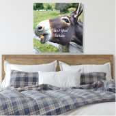 De originele Jackass Funny Donkey Mule Boerderij A Canvas Afdruk (Insitu (Slaapkamer))
