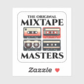 De originele Mixtape Masters: '80s Cassettebandje Sticker (Vel)