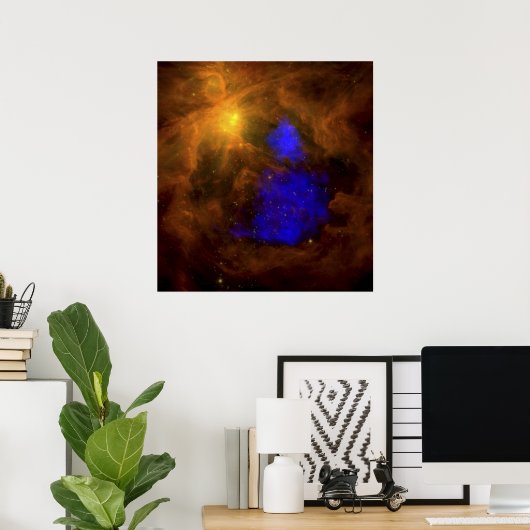 De Orion-nebula in het infrarood Poster (Thuiskantoor)