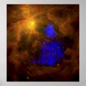 De Orion-nebula in het infrarood Poster (Voorkant)