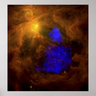 De Orion-nebula in het infrarood Poster