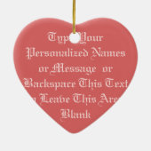 De Ornament van het Roos van het peach Gepersonali (Achterkant)