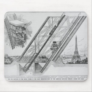 De Otis Elevator in de Eiffeltoren Muismat