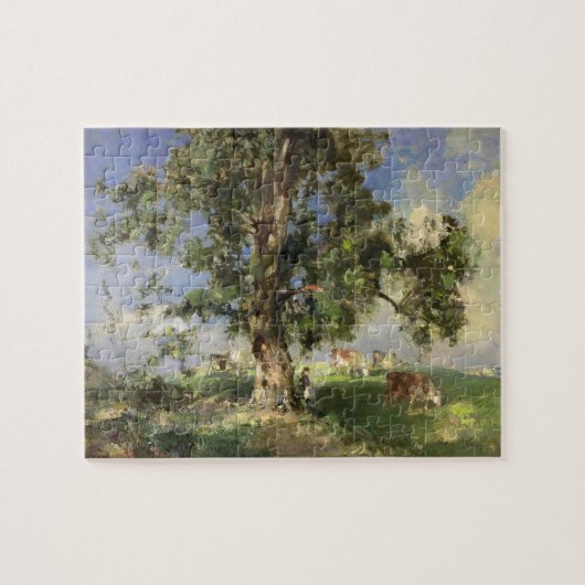 De oude asboom (olie op canvas) legpuzzel (Horizontaal)