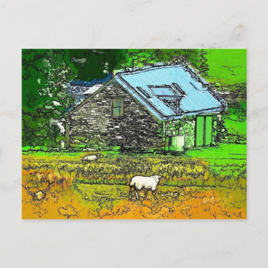 DE OUDE BARN BRIEFKAART (Voorkant)