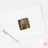 De oude Beggar Vierkante Sticker (Envelop)