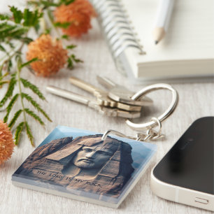 De oude beschermer: De Heer is mijn steen Sleutelhanger