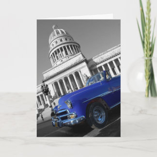 De Oude Blauwe Auto van Capitolio Kaart