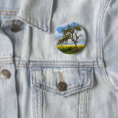 De oude boom ronde button 5,7 cm (In situ)