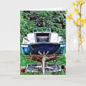 De oude boot kaart (Gele Bloem)