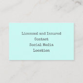 De oude Bouwer van de Contractant van de Vernieuwi Visitekaartje (Achterkant)