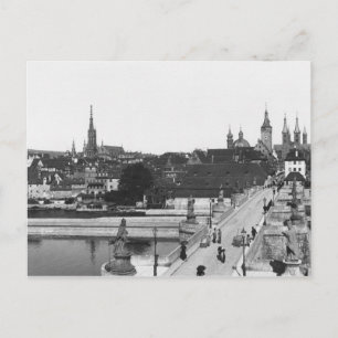 De oude brug over de Main Briefkaart