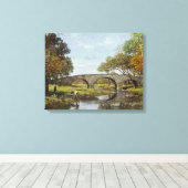 De oude brug (van Theodore Robinson) Canvas Afdruk (Insitu (Houten vloer))