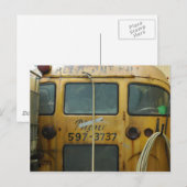 De oude Bus van de School Briefkaart (Voorkant / Achterkant)