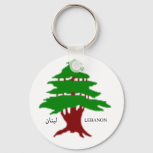 De oude cedar van Libanon-Sleutelhanger Sleutelhanger