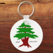 De oude cedar van Libanon-Sleutelhanger Sleutelhanger (Voorkant)