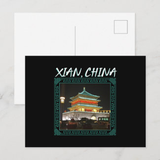 De oude Chinese klokkentoren Briefkaart