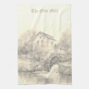 De oude Country Mill keukenhanddoek aanpassen