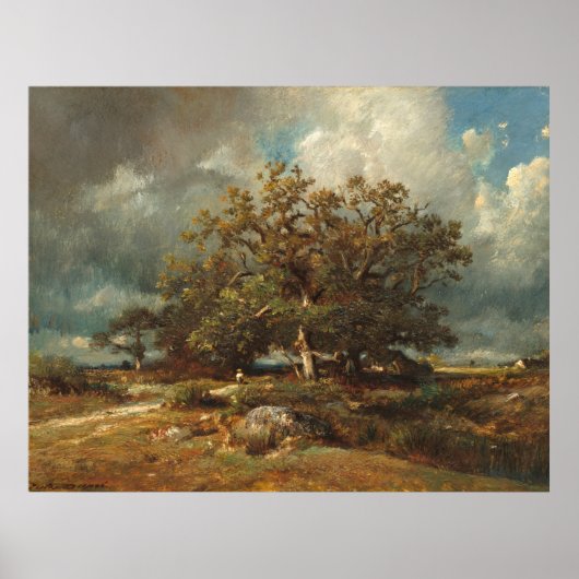 De oude eik - Jules Dupré Fine Art Poster (Voorkant)