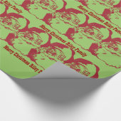 De oude Fashioned Retro Santa voegt uw eigen beric Cadeaupapier (Hoek)