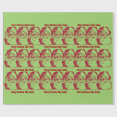 De oude Fashioned Retro Santa voegt uw eigen beric Cadeaupapier (Vlak)