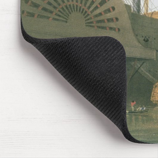 De oude Frigate HMS Agamemnon met haar gewicht. Muismat (Hoek)