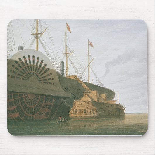 De oude Frigate HMS Agamemnon met haar gewicht. Muismat (Voorkant)