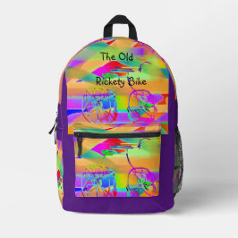 De oude gammele fiets Kinder tiener Bedrukte Rugzak