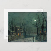 De oude gang onder Moonlight John Atkinson Grimsha Briefkaart (Voorkant / Achterkant)