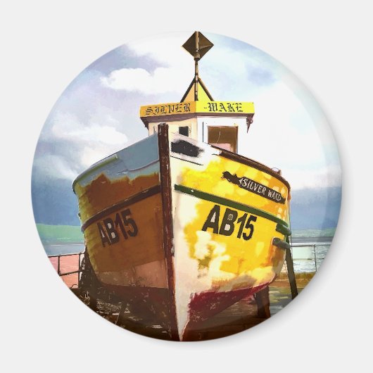 DE OUDE GEVISTE BOOT MAGNEET (Voorkant)