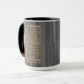 De oude glorie van Amerika's verontruste bannerged Mok (Voorkant links)