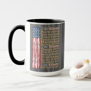De oude glorie van Amerika's verontruste bannerged Mok