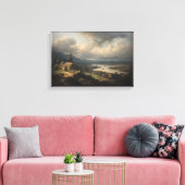 De Oude Haven in de Avondschemering Canvas Afdruk (Insitu (Woonkamer))