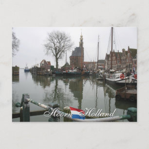 De oude haven in het Hoorn Holland-Briefkaart Briefkaart