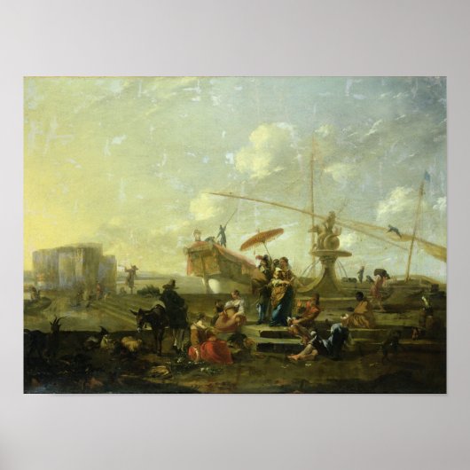 De oude haven van Genua Poster (Voorkant)