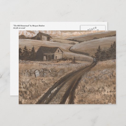 De oude Homestead Briefkaart (Voorkant / Achterkant)