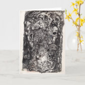 De Oude, inkttekening Kaart (Gele Bloem)