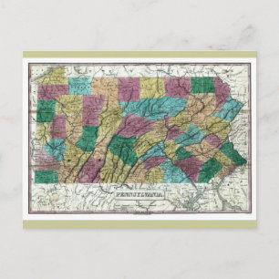 De oude Kaart van 1829 Pennsylvania