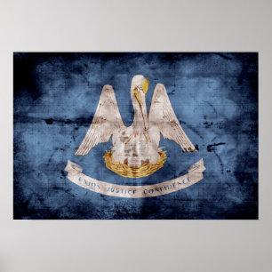 de oude Louisianaanse vlag; Poster