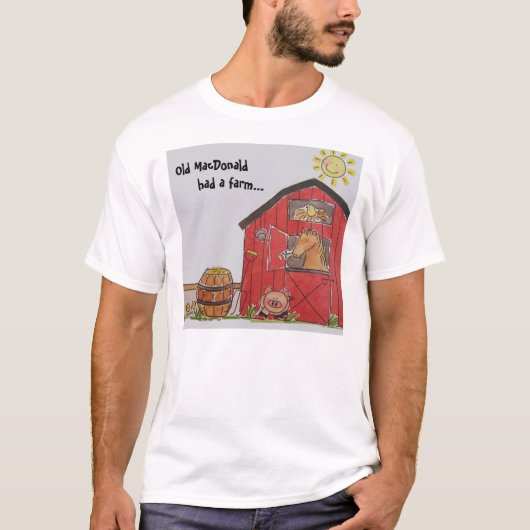 De oude MacDonald had een Boerderij T-shirt (Voorkant)