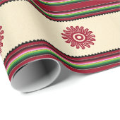 De oude Mexicaanse Sun Serape Cinco de Mayo Cadeaupapier (Rol Hoek)