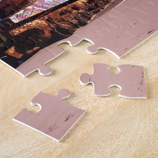 De oude militaire oorlog trok Puerto Rico. Legpuzzel (Zijkant)